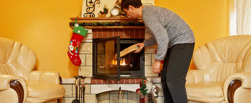 Rusted Metal Fireplace Restoration in Ives Estates, Florida